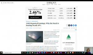 Screenshort of the first frame of a recording of comments by Ira Michael Blonder, CEO and Founder of IMB Enterprises, Inc. on AMD's second quarter fiscal year 2020 earnings report
