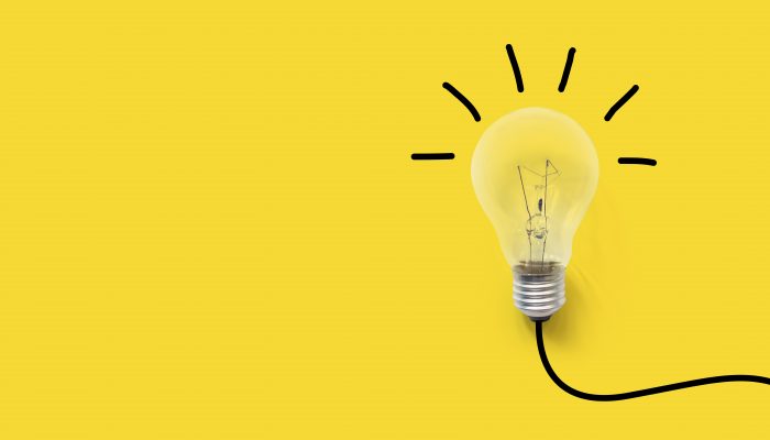 picture of a light bulb. symbolizes promising ideas for new tech products
